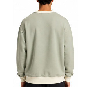 Men Heavyweight Sweatshirt Durable <b>Thick</b> <b>Fleece</b> Crew Neck Pullover With Soft Interior For Cold Weather Casual And Daily Wear - Product Image 2