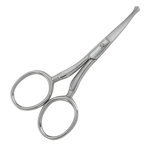 Tijeras Profesionales de Acero Inoxidable para Pelos de la Nariz, con Punta Redondeada de Seguridad, para Recortar el Vello Facial, Barba y Bigote para Hombres - Product Image 2