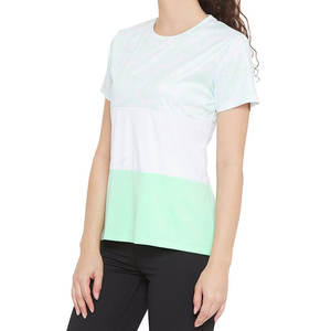 T-shirt décontracté pour femmes en coton 100% à col en V, manches courtes, tricoté, respirant, durable, couleur unie, grande taille - Product Image 3