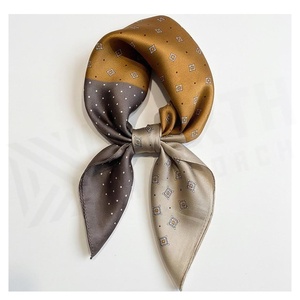 Women's <b>Square</b> <b>Silk</b> <b>Scarf</b> Geometric Print Elegant Multi-Functional Fashion Accessory All Seasons - Product Image 2