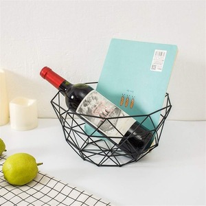 Cesta de Frutas Circular de Hierro Forjado de Estilo Nórdico, Organizador de Almacenamiento Minimalista para Sala de Estar y Cocina, Ecológico y Duradero - Product Image 3