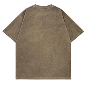 T-shirt Oversize Long Uni 100% Coton Streetwear Personnalisé avec Logo Avant Manches Courtes Col Rond 220g Vierge OEM - Product Image 2