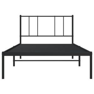 โครงเตียงเหล็กเคลือบผงสีดำทนทานแบบเตียงคู่ - Product Image 6