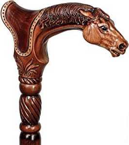 Bastón de Madera Tallado a Mano con Diseño de Patas de Caballo, Artesanía Rústica para Regalos Empresariales y Decoración del Hogar - Product Image 3