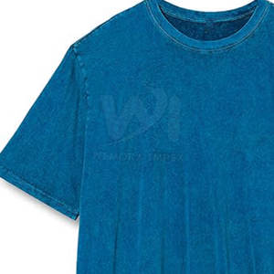 Camisetas de algodón 100% para hombre, lavadas al ácido, precio mayorista bajo, servicio OEM, personalizadas, estampadas, de corte holgado. - Product Image 3