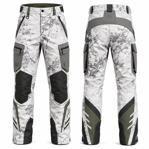 Pantalones Cargo de Camuflaje para Hombre, Corte Recto, Múltiples Bolsillos, Transpirables, Estilo Ropa de Trabajo, para Otoño y Actividades al Aire Libre - Product Image 1