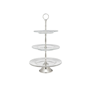 Élégant support à gâteau en métal argenté en forme de cœur à deux niveaux, multifonctionnel, pour mariages, fêtes, célébrations ou usage domestique quotidien - Product Image 4