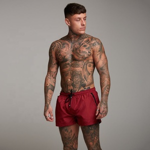 Wholesale Workout Fitness Custom Summer Sport Spandex/Polyester Running Sweat Blank Men Gym Shorts Elastic Waist 2 <b>Layer</b> Zipper - Product Image 5