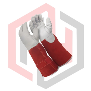Gants de soudage en cuir Tig pour travaux quotidiens, anti-chaleur, ignifuges, avec poignet tricoté, 16 pouces, haute qualité - Product Image 4