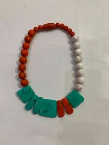 Collar de cadena de rosario musulmán unisex de moda, fabricado en India, al por mayor, con cuentas de oración de resina ámbar naranja roja de 10 mm - Product Image 2