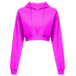 Sudadera con capucha corta de invierno para mujer, personalizada, extragrande, de forro polar 100% algodón, con lavado ácido, bordada, forrada, de manga larga y transpirable - Product Image 1