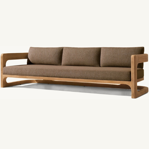 Hot sale three-seater <b>sofa</b> made of teak <b>wood</b> <b>frame</b>, modern design, good and durable, suitable for outdoor and indoor use - Product Image 5