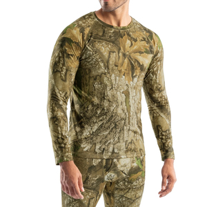 Maillot de chasse personnalisé en gros, respirant, à manches longues, léger, col rond pour hommes avec Coolmax anti-UV 100% polyester - Product Image 3