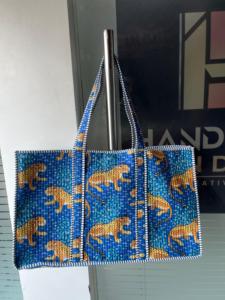 Top Selling Hand Quilted Multi Patchwork Travel <b>Tote</b> <b>Bag</b> Beautiful Womens Shopping Handmade Cotton <b>Fabric</b> Kantha Open Washable - Product Image 3