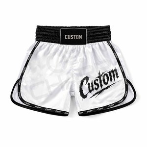 CHARR INDUSTRIES Pantalones Cortos de Entrenamiento de Boxeo, Muay Thai, Sanda y MMA Unisex con Logotipo Frontal Personalizado, 100% Ropa de Artes Marciales - Product Image 2