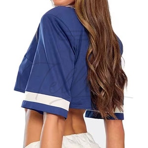 Custom <b>Mesh</b> Jersey Shirts for Women Y2k Crop Tops Streetwear Sportswear <b>Short</b> Sleeve T-Shirt Football Jersey Tops - Product Image 3