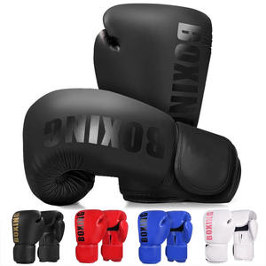 Guantes de Boxeo Profesionales Personalizados de 14 oz Antideslizantes para Muñeca, Guantes de Entrenamiento con Cordones de Cuero 100% Original - Product Image 3