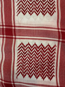 Wholesale Premium Quality Arab Men Red White <b>Chiffon</b> Polyester Keffiyeh Shemagh <b>Scarf</b> Breathable Muslim Palestine Woven Al Haram - Product Image 4