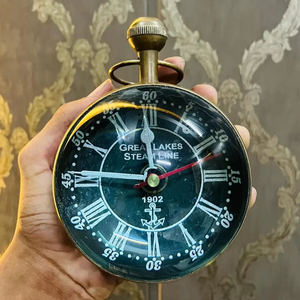 Reloj de Escritorio Moderno de Latón con Globo Terráqueo, Artículo Decorativo Coleccionable, Artesanía del Viejo Mundo BC-014, Hecho a Mano, Promocional - Product Image 1