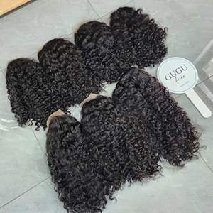 Peluca Rizada con Frente de Encaje 5x5, Cabello Humano Virgen Vietnamita 100%, Encaje Transparente/HD - Product Image 3