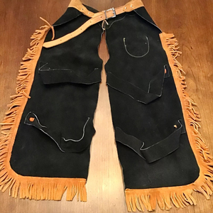 High Quality Full Long <b>Chaps</b> in Suede Leather in Cowboy Style for Horse <b>Riding</b> Equipment Wholesale Leather <b>Chaps</b> - Product Image 5