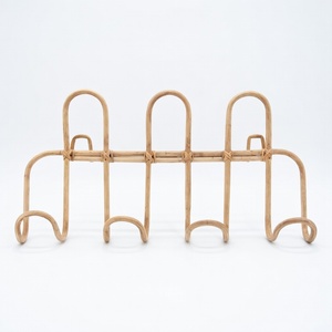 Crochets muraux multi-accroches en rotin durable, best-seller, organisateur de vêtements et d'accessoires - Product Image 1