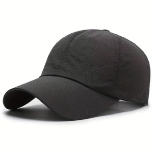 Gorra deportiva Vintage de 6 paneles personalizada de alta calidad para hombre, logotipo bordado para ciclismo, fiestas de invierno, Color negro para pesca - Product Image 3
