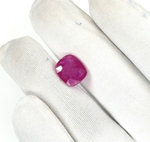 Natural Untreated Mozambique Ruby <b>Cushion</b> 7.20cts , Natural Loose Faceted Ruby Gemstone For Jewelry Making Ready To Use - Product Image 4