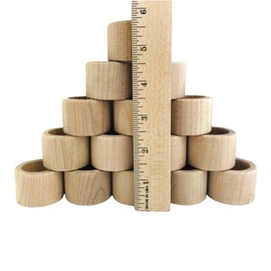 Anneaux de serviette ronds en bois écologiques faits à la main et personnalisés de luxe pour la décoration de mariage, anneaux de serviette abordables, directement de l'usine - Product Image 2
