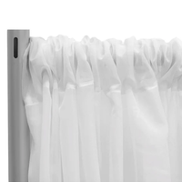 Rideaux de fond blancs en tissu voile de chiffon pour arche de mariage, cérémonie, scène, photographie et décorations de fête