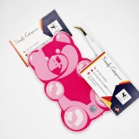 Palette de cils magnétiques personnalisée de luxe avec motif ours, outils d'extension de cils, support durable pour tuiles de cils, fabriqué par Somofy Enterprises