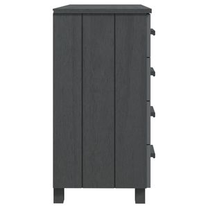Credenza HAMAR in legno massello di pino in 31.1 grigio scuro \ "x15.7 \" x31.5 \ "eleganti armadi da soggiorno - Product Image 4
