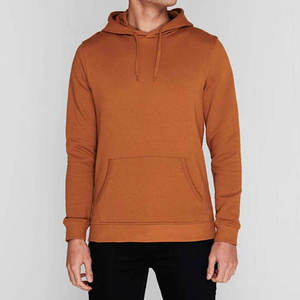 OEM Premium <b>Brown</b> Cotton <b>Fleece</b> Winter Oversized Eco-Friendly Hoodie Custom Logo Plain Streetwear Unisex Sweatshirt - Product Image 2
