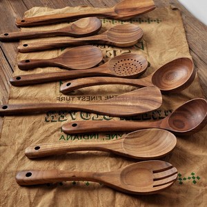 Juego de Utensilios de Cocina de Madera de Teca Hechos a Mano, 7 Piezas, Ecológicos - Product Image 5