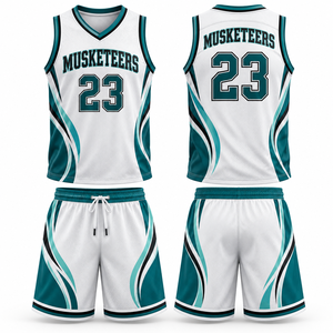 Conjunto de Uniforme de Baloncesto con Logotipo Serigrafiado, Sin Mangas, Transpirable, para Clubes y Equipos, Servicio OEM - Product Image 3