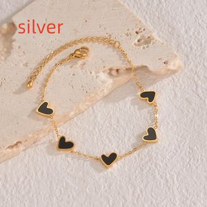 Bracciale a Cuore Gocciolante in Acciaio Inossidabile, Gioiello alla Moda con Catena e Maglie, Regalo d'Amore per San Valentino - Product Image 6