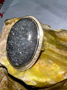 Anillo de piedra solar de Plata de Ley 925, anillo de declaración de piedra solar natural dorada para compromiso y regalo para ella - Product Image 2