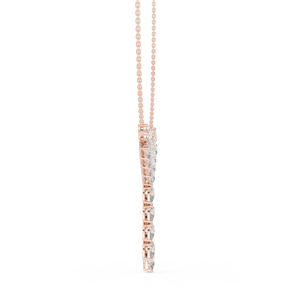 Collar llamativo con diseño de viña de diamantes en forma de marquesa y pera, en oro. - Product Image 3