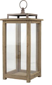 Rustic Wooden Candle Lantern Decorative Glass Lantern for Home <b>Wedding</b> <b>Table</b> Centerpiece Farmhouse Decor - Product Image 5