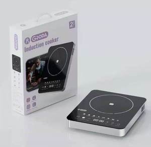 Induction Cooker 1500W Single Burner Touch Control Stainless Steel Countertop Electric <b>Stove</b> Timer Multi-Function Hotel Use - Product Image 1