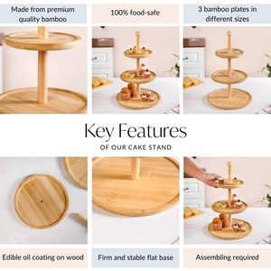 Elegant Metal Dessert <b>Stand</b> Refined Finish With Durable Construction Ideal For Wedding Party And Home Table Styling Classic Iron - Product Image 2