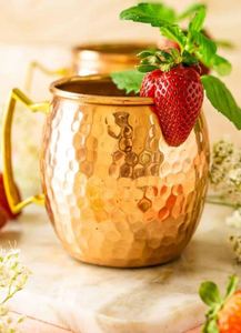 Copper beverage mug set sanctuary inspired <b>cups</b> <b>reusable</b> premium cocktail serving durable collection - Product Image 4