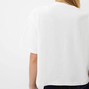 T-shirts personnalisés pour femmes, coupe ample, fabricant OEM, t-shirts en coton à manches courtes, style décontracté, disponibles en commandes en gros - Product Image 6