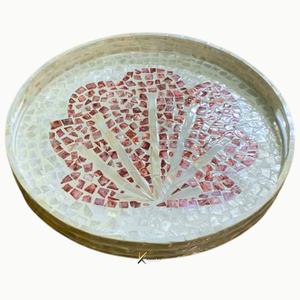 Plateau de service alimentaire en bois élégant avec nacre, personnalisé OEM/ODM, qualité commerciale, vente en gros, luxe, écologique, durable, pour la restauration - Product Image 6