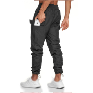 Pantalones Deportivos para Hombre, Impermeables, Transpirables, de Secado Rápido, Corte Ajustado, Nailon/Spandex, con Cierre de Cordón, para Gimnasio y Running - Product Image 5