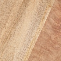 Table basse ronde Vandana Grand Stellar Ø62 cm en bois de manguier et acier Ket