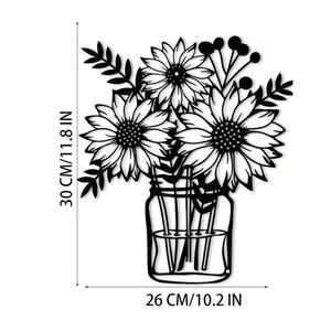 CIFbuy Scultura da Parete Artigianale Vintage Girasole in Ferro, Ispirata alla Natura, Stile Europeo, per Arredamento Casa, Servizio di Selezione Disponibile - Product Image 3