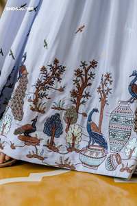 Ensemble Robe et Dupatta en Chinon avec Broderie, Couleur Étonnante et Style Élégant, Fabricant de Mode Féminine Indienne, Exportateur - Product Image 2