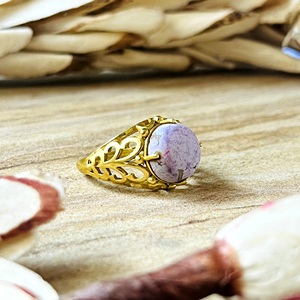 High Demand Turquoise <b>Rings</b> <b>Boho</b> Brass <b>Ring</b> For Women 18k Gold Plated Filigree Vintage Design Ethnic <b>Ring</b> For Wholesale/OEM/ODM - Product Image 1