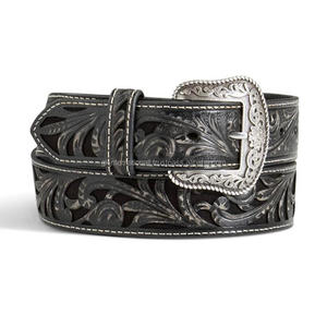 Ceinture d'outillage en cuir occidental pour hommes, blanche, sculptée à la main, en relief floral, pour Cowboy Cowgirl - Product Image 6
